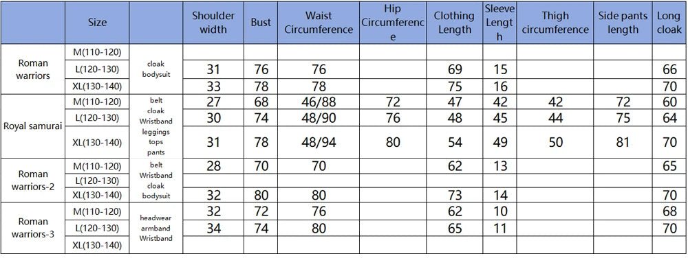 Kids Knight Costume — Medieval Armor Cosplay Outfit with Cape for Boys, Stage & Halloween - babeliobaby - Royal samurai - M(Fit 110 - 120cm)