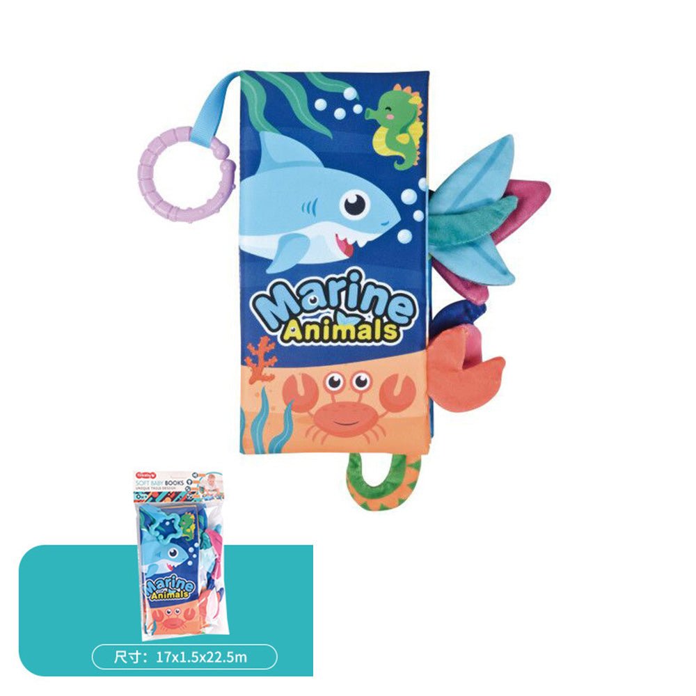 Babelio soft baby book with marine animals theme, colorful design, baby toy