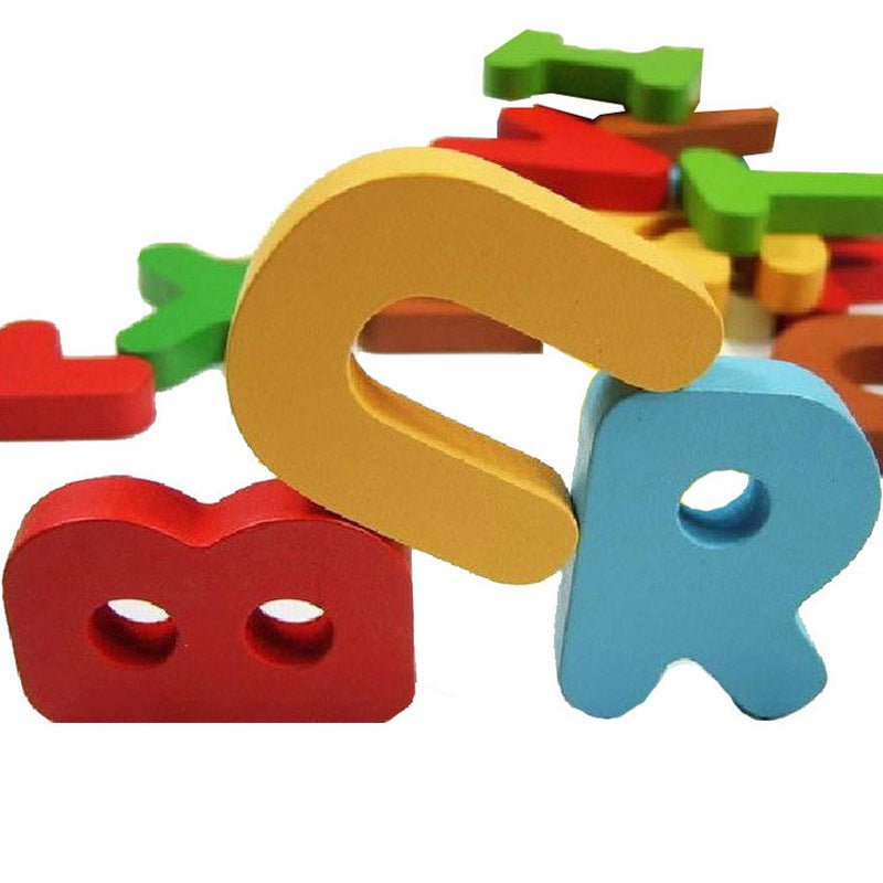 Babelio colorful wooden alphabet letters for nursery or playroom decor