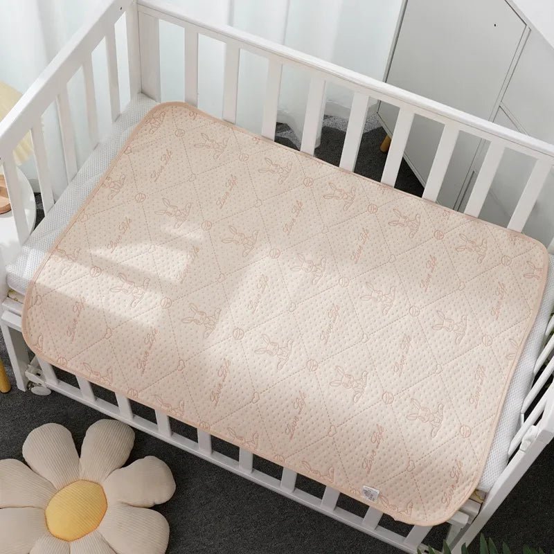 LulliNini Diaper Changing Pad Changing Mat covers Washable Waterproof Nappy Newborn Reusable Infant cotton Urinal Mat - babeliobaby - 50X70CM Bunny -