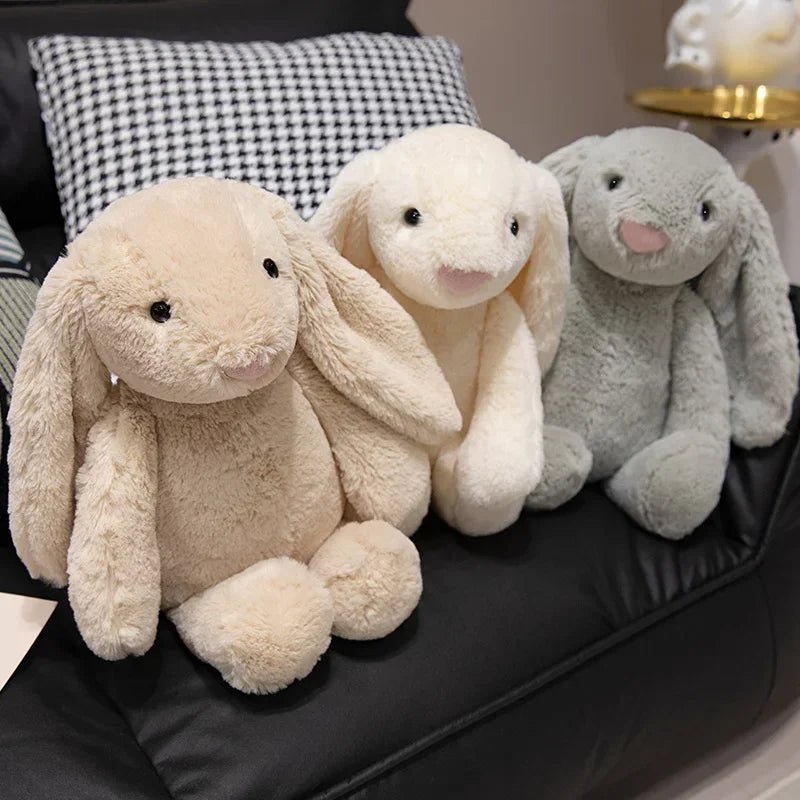 LulliNini Kawaii Long Ear Rabbit Plush Toy Stuffed Toy Bunny Doll Sleeping Companion Plush Doll Children's Easter Gift