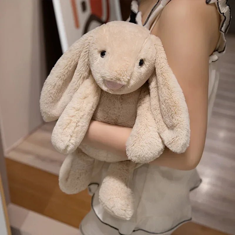 LulliNini Kawaii Long Ear Rabbit Plush Toy Stuffed Toy Bunny Doll Sleeping Companion Plush Doll Children's Easter Gift