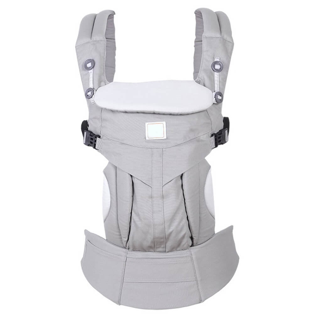 Babelio ergonomic gray baby carrier sling with padded straps and secure buckles