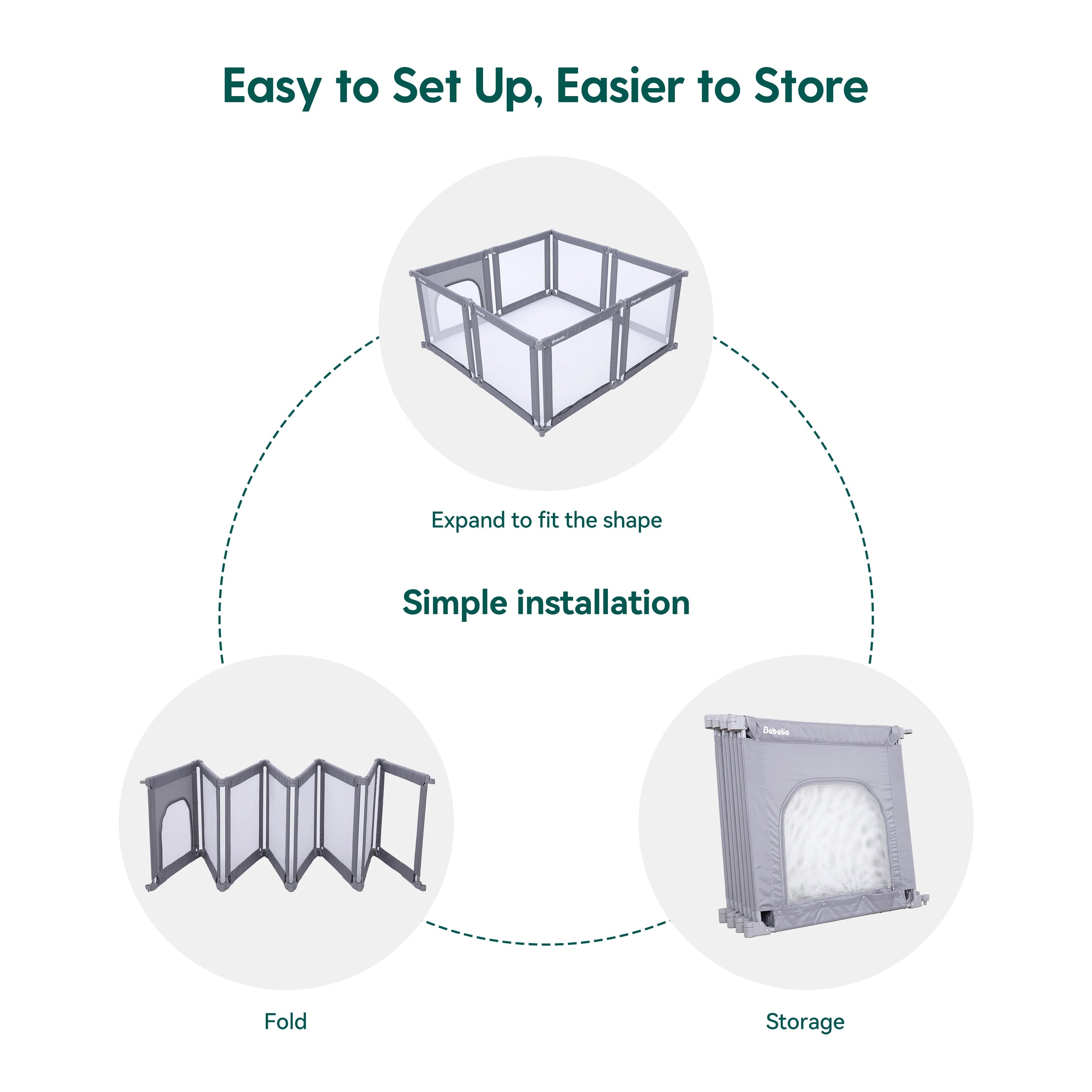 MorphGuard | Foldable & Shapeable Baby Toddler Safety Fence Playpen