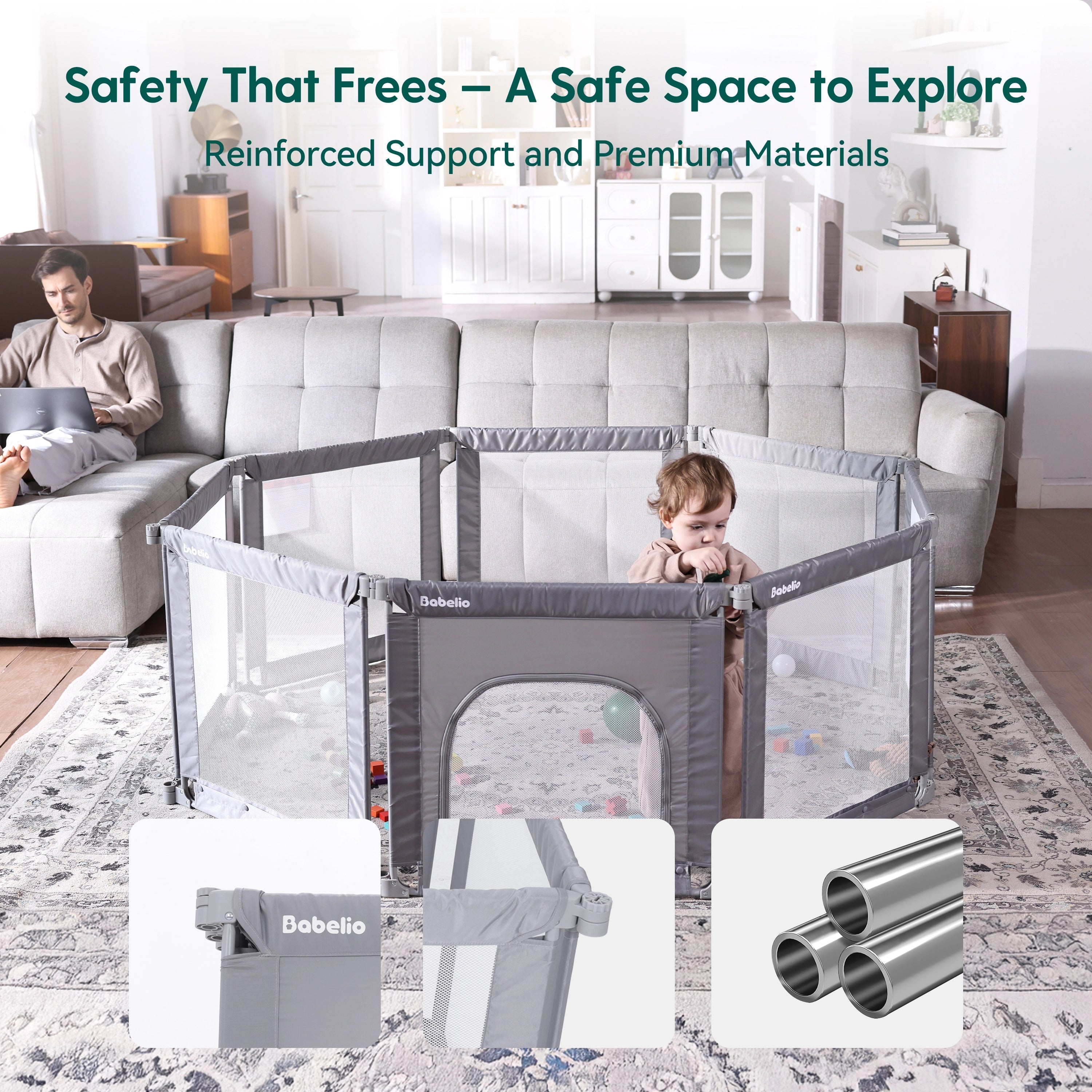 MorphGuard | Foldable & Shapeable Baby Toddler Safety Fence Playpen