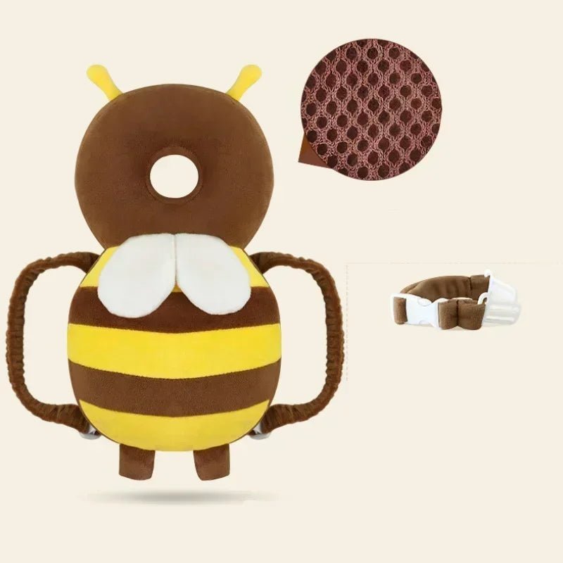 NIDOMIO New Learn Walk Head Back Protector Anti Fall Cartoon Baby Protect Pillow Kids Safe Backward Cap Head Protector Cushion - babeliobaby - 30cm brown -