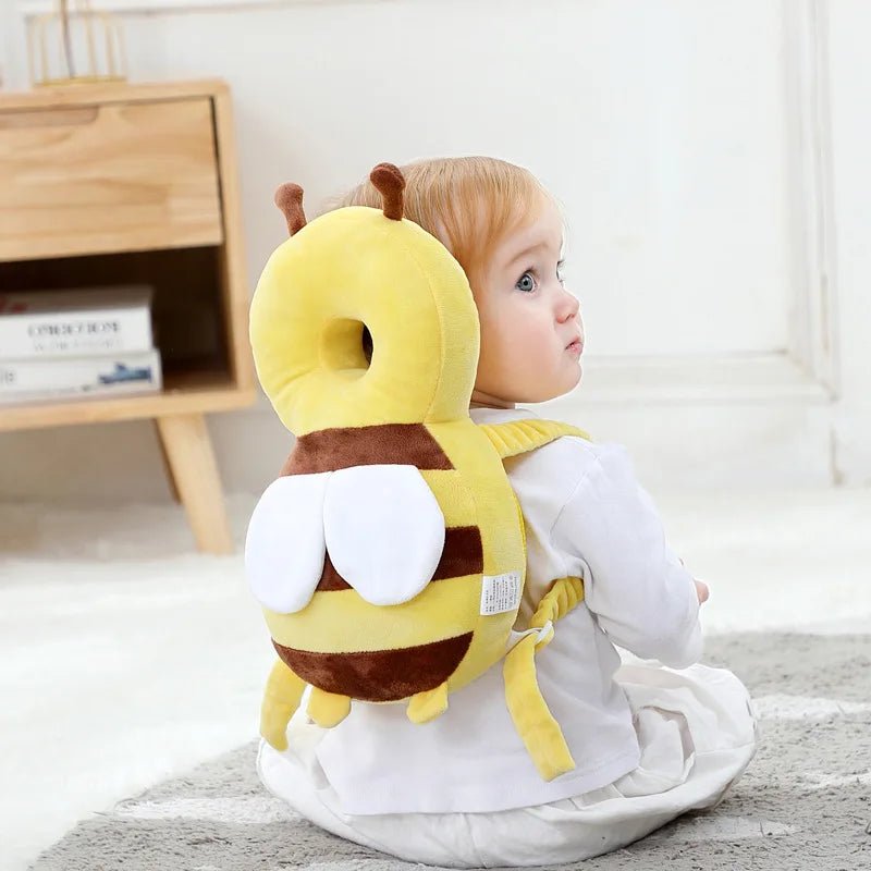 NIDOMIO New Learn Walk Head Back Protector Anti Fall Cartoon Baby Protect Pillow Kids Safe Backward Cap Head Protector Cushion - babeliobaby - 30cm brown -