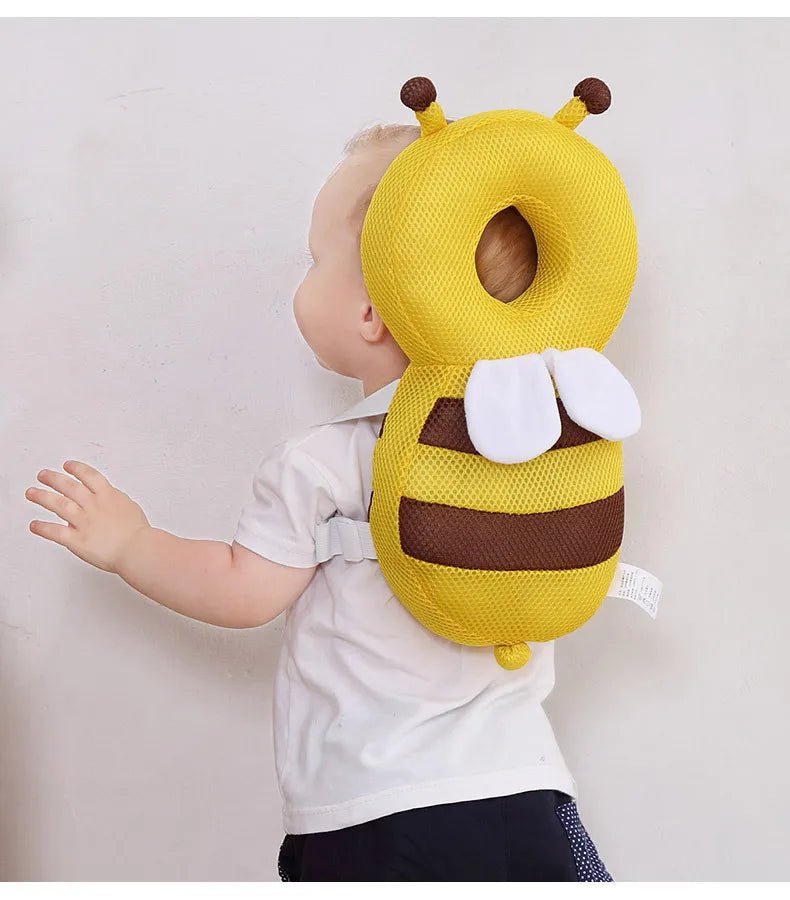 NIDOMIO New Learn Walk Head Back Protector Anti Fall Cartoon Baby Protect Pillow Kids Safe Backward Cap Head Protector Cushion - babeliobaby - 30cm brown -