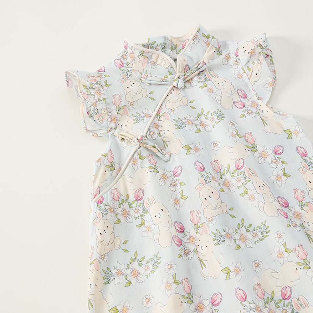 2023 Summer Traditional Chinese Dress - Girl's Alice Cheongsam Dress - babeliobaby
