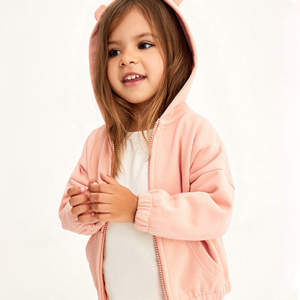 Autumn Chic: Pure Cotton Long-Sleeve Hooded Sweatshirt and Pants Set for Girls - babeliobaby