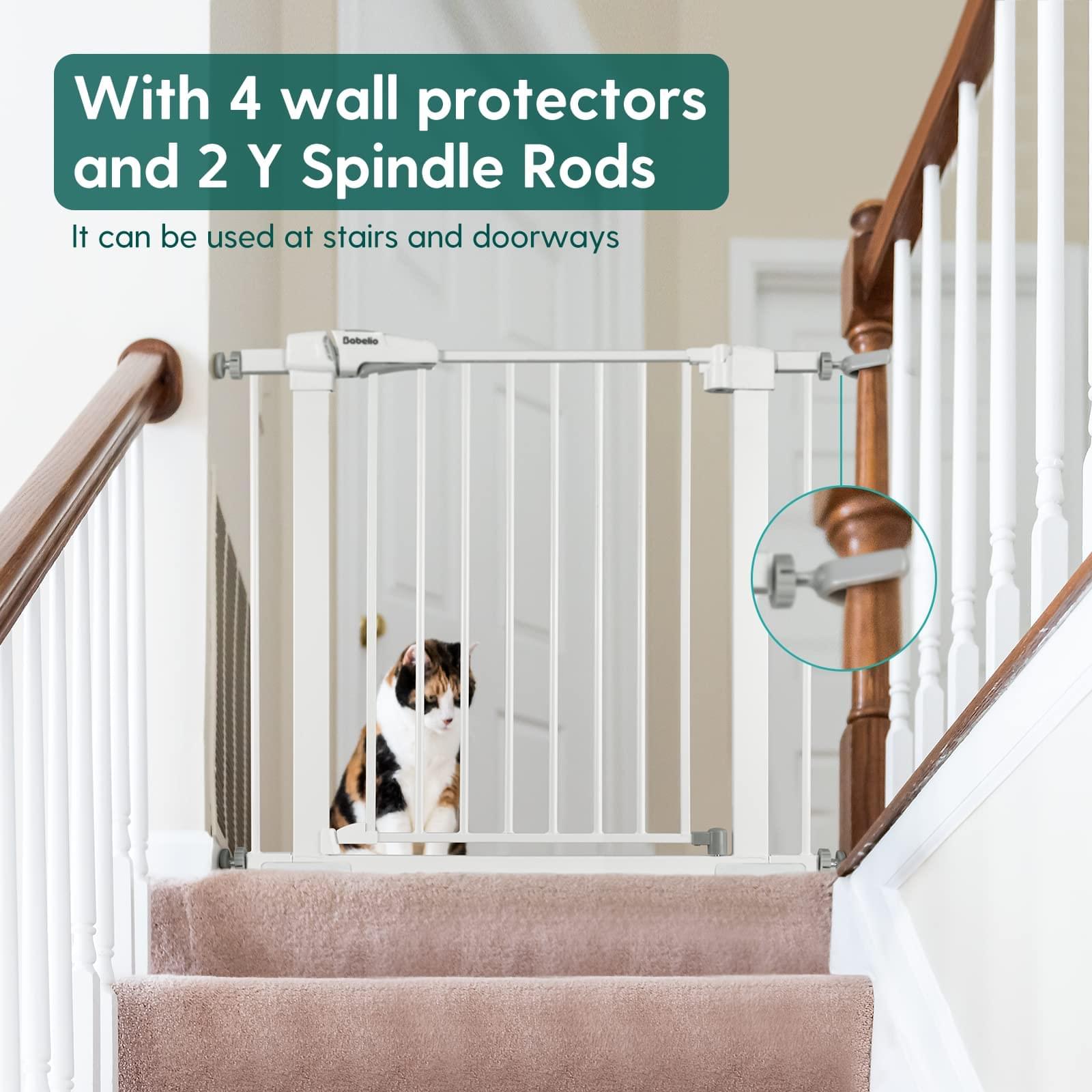 Babelio 29-48" Easy-Install Metal Baby Gate, No Drilling - babeliobaby