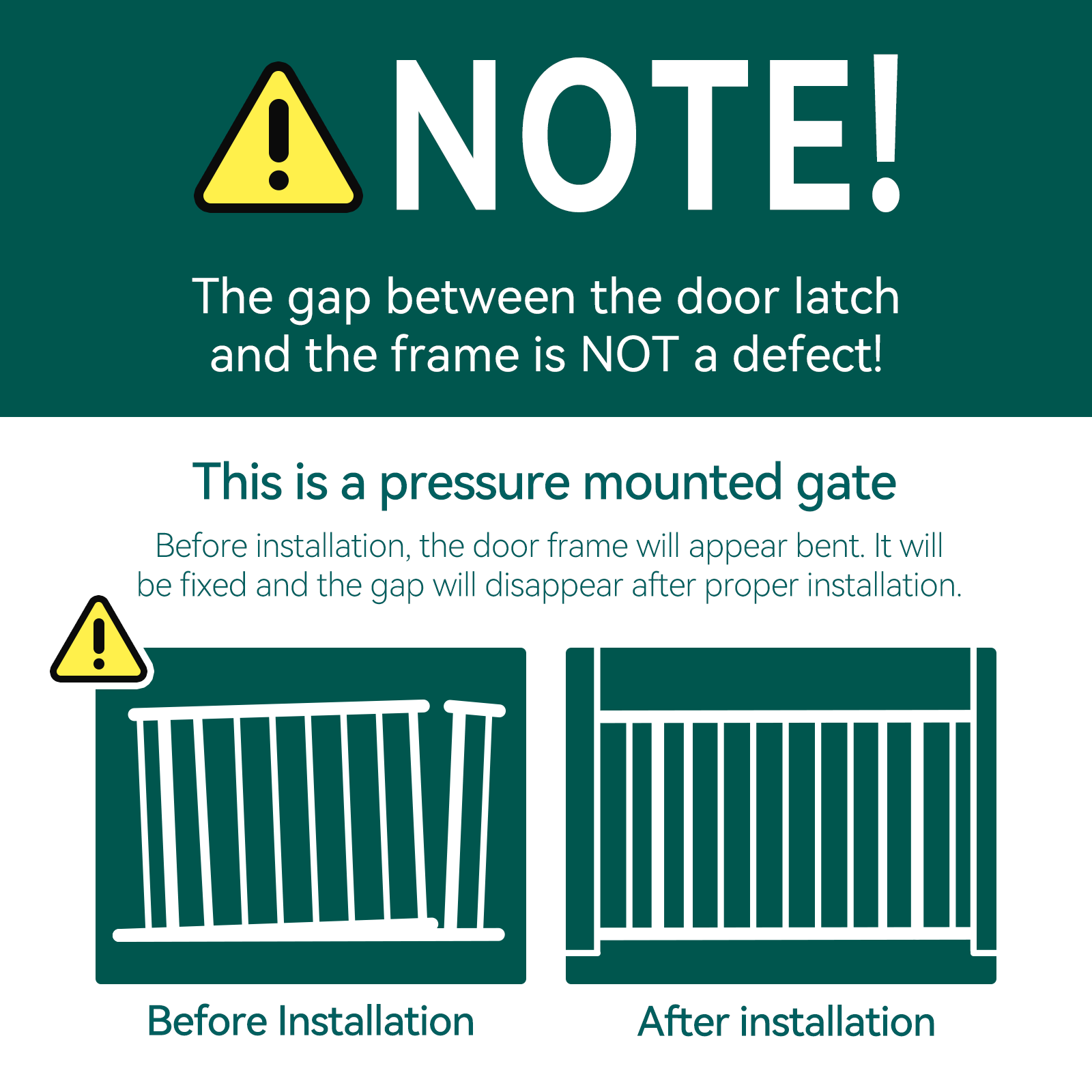 Babelio 29-48" Easy-Install Metal Baby Gate, No Drilling - babeliobaby
