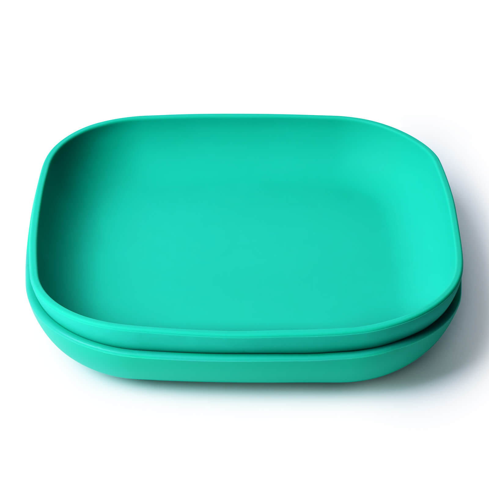 Babelio New Basics Silicone Toddler Plates 2 Pack (Dark Green) - babeliobaby