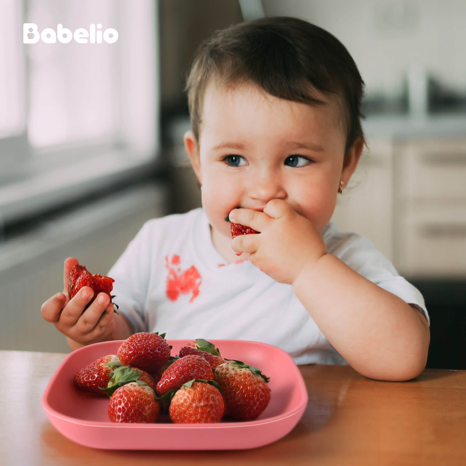 Babelio New Basics Silicone Toddler Plates 2 Pack (Pink) - babeliobaby