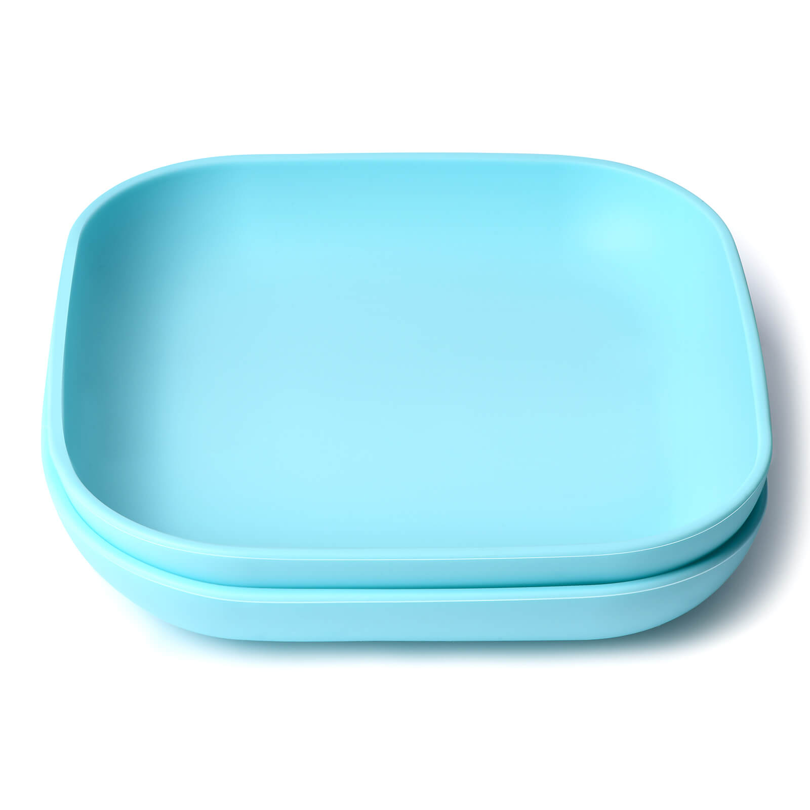 Babelio New Basics Silicone Toddler Plates 2 Pack (Sky Blue) - babeliobaby