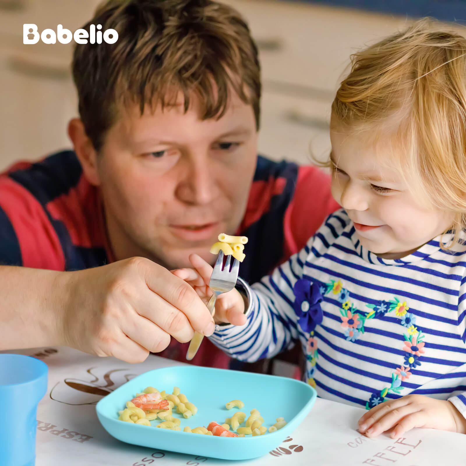 Babelio New Basics Silicone Toddler Plates 2 Pack (Sky Blue) - babeliobaby