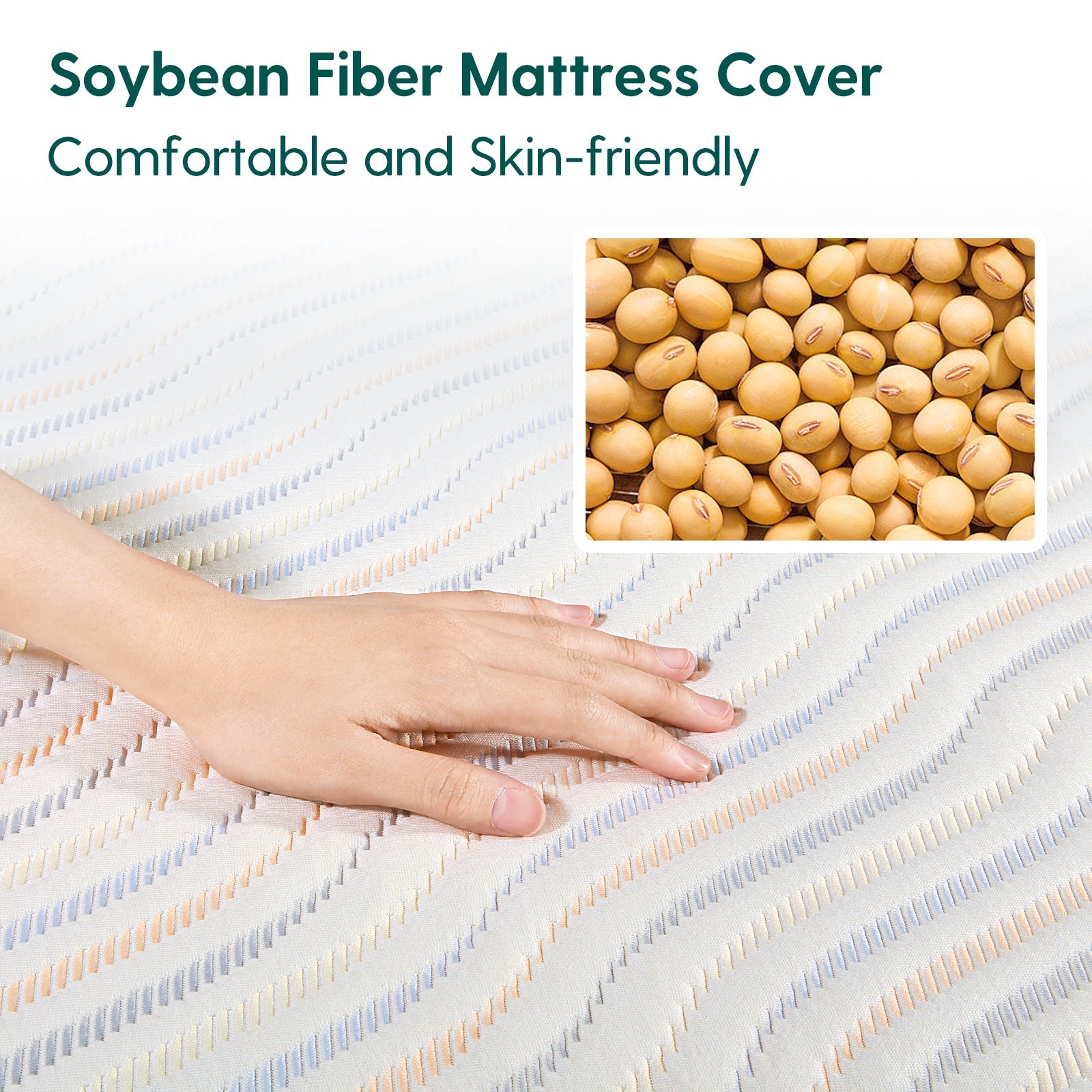 BABELIO USDA BioPreferred Crib and Toddler Mattress with Soybean Fiber Mattress Cover, 52"x27.5"x5" - babeliobaby