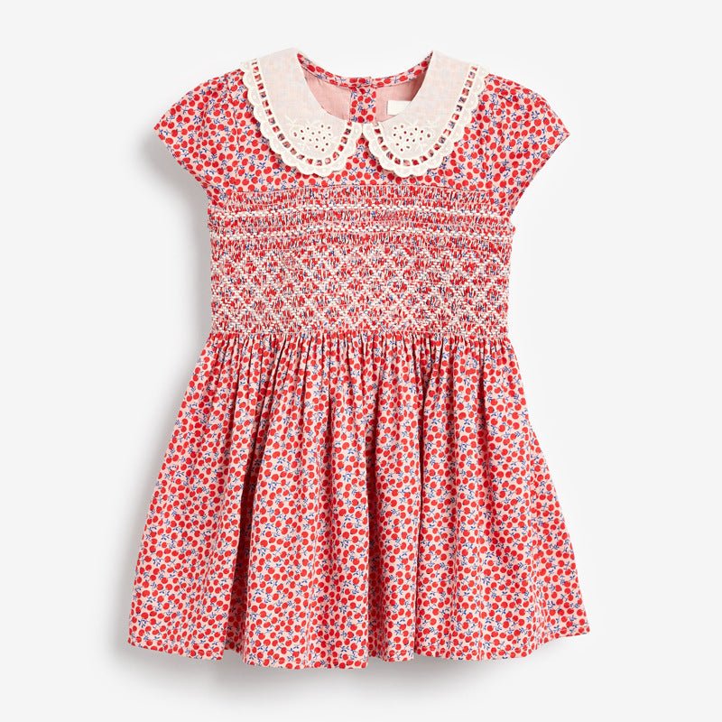 Girls' Knit Cotton Print Dress - European and American Style, Summer Collection - babeliobaby