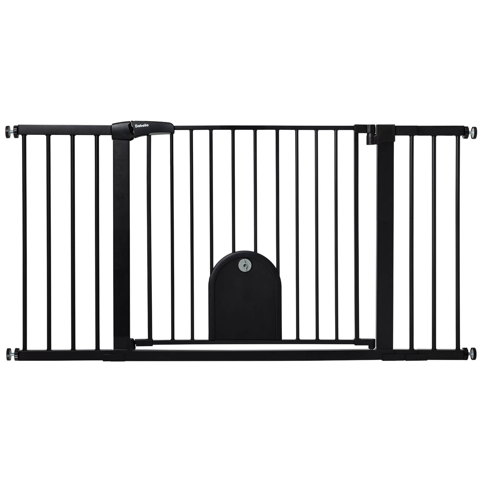 Babelio Extra Wide 37-57" Auto-Close Baby and Pet Gate with Cat Door & Extensions