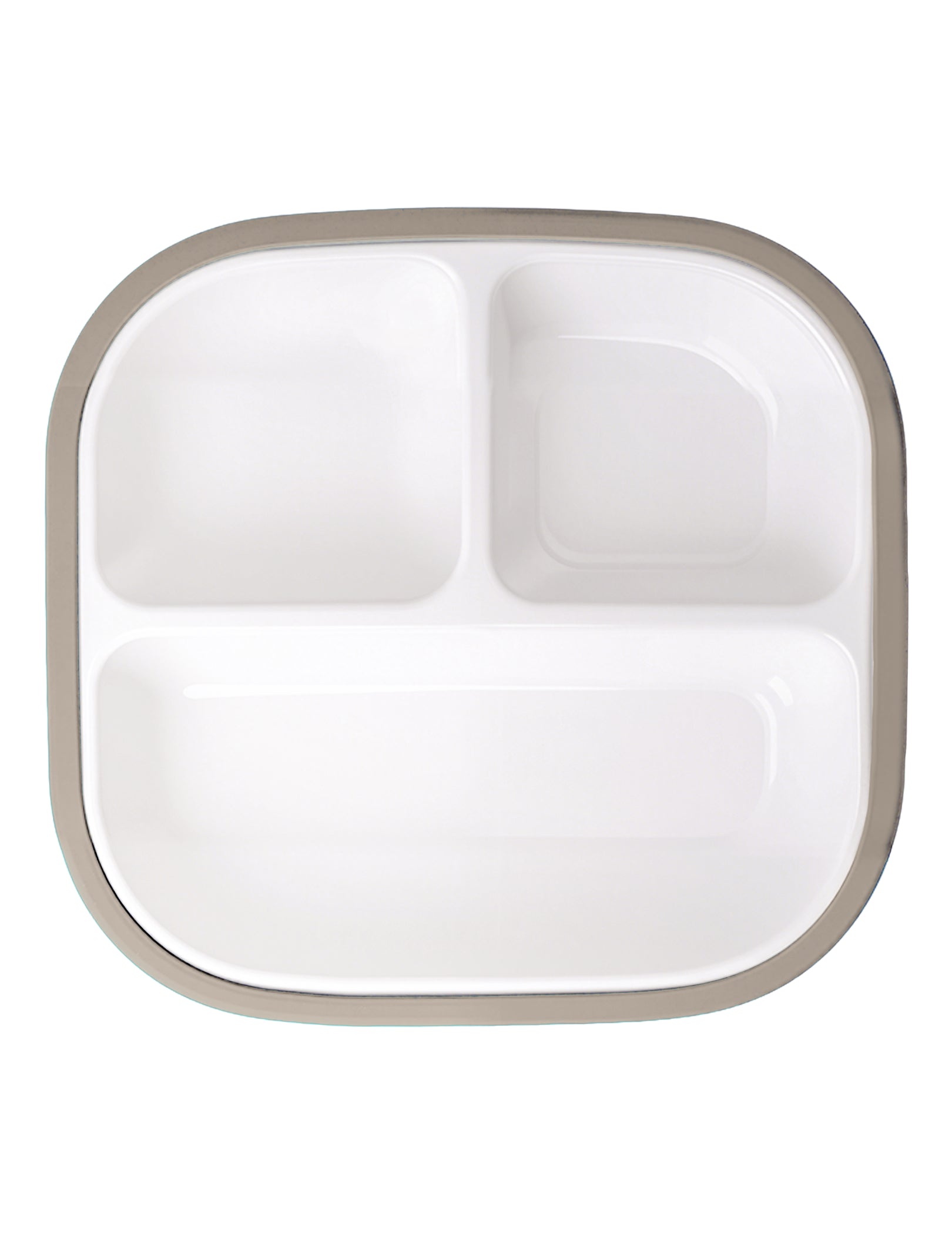 Gallery Porcelain | 8'' Toddler Porcelain Divided Plates with Suction Base - 3 Pack