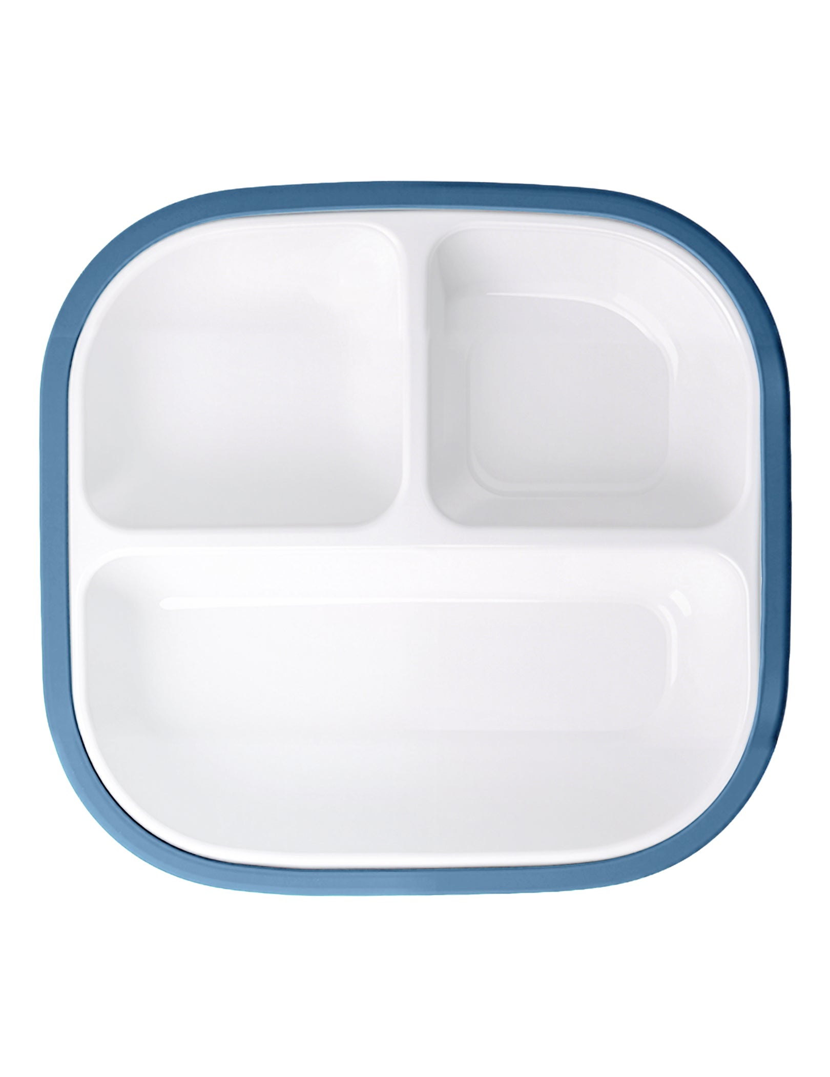 Gallery Porcelain | 8'' Toddler Porcelain Divided Plates with Suction Base - 3 Pack