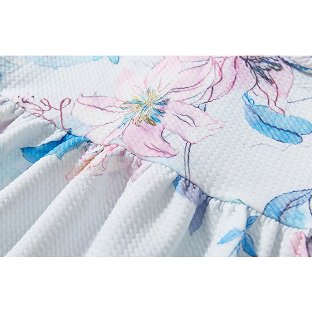Summer Breeze Floral Cotton Princess Dress for Girls - 2024 Collection