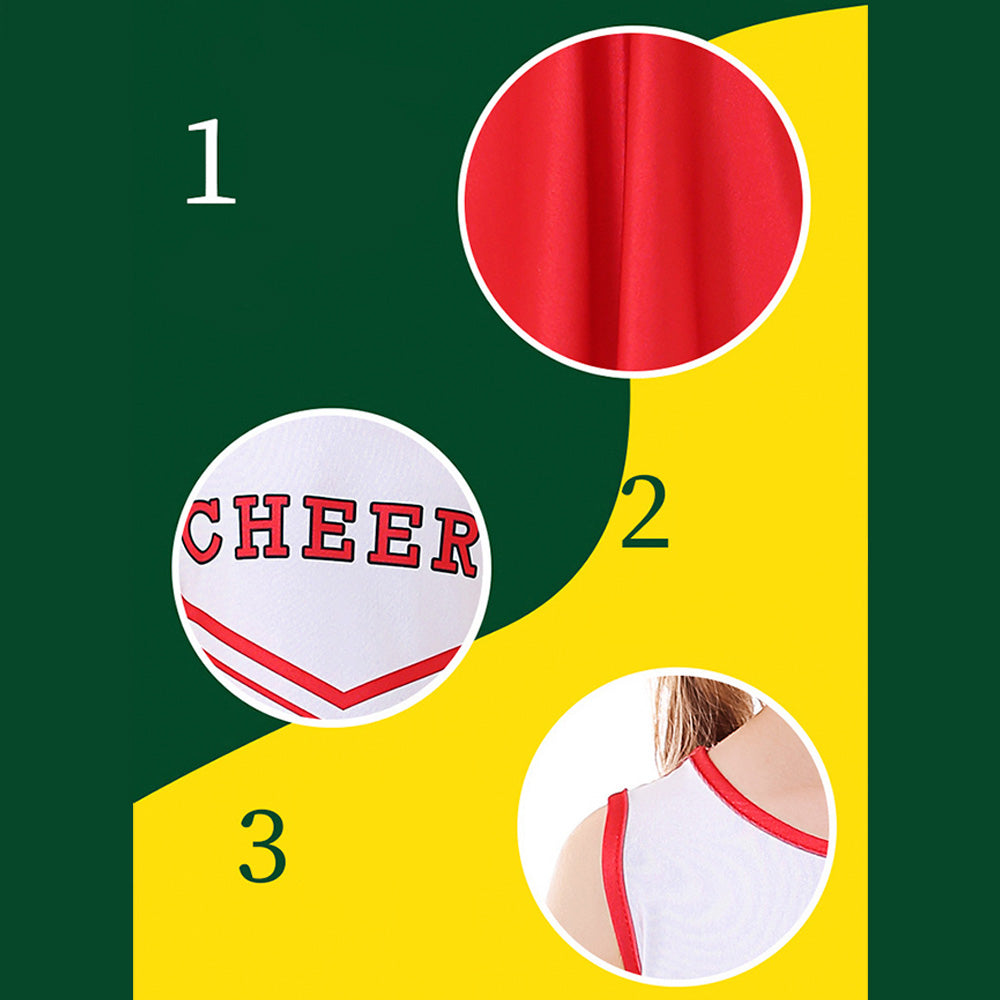 Tiny Cuddling Children's Cheerleader Costume Set - 5 Colors with Socks, Perfect for Stage Performances and Sports Events