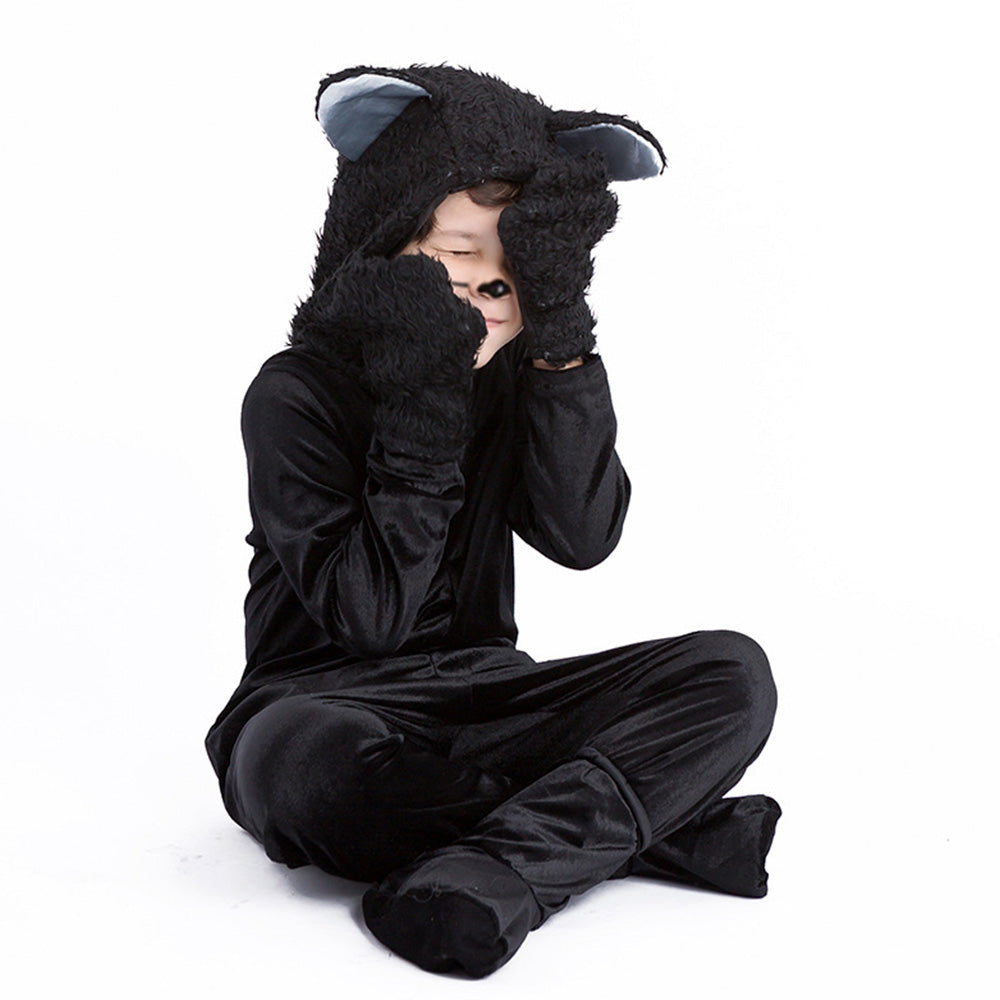 Tiny Cuddling Kids Black Cat Costume – Perfect for Halloween and Dress-Up