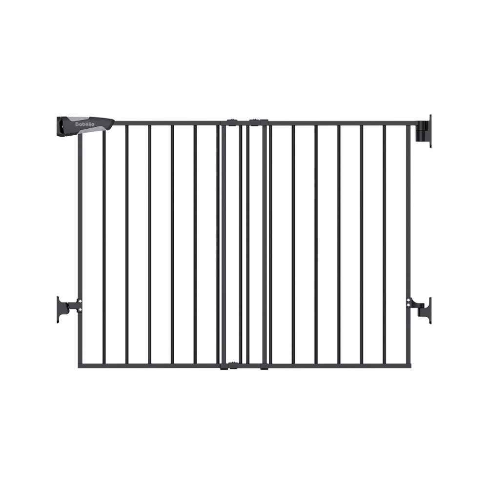 Babelio Boundless B17 No-Trip Hardware Mounted Baby Gate for Top of Stairs