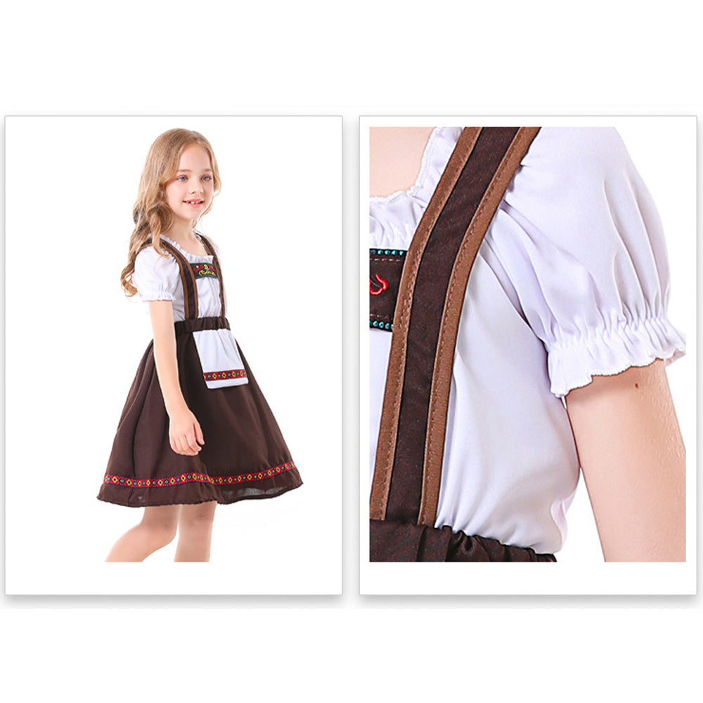 Tiny Cuddling German Bavarian Traditional Folk Festival Dress for Girls