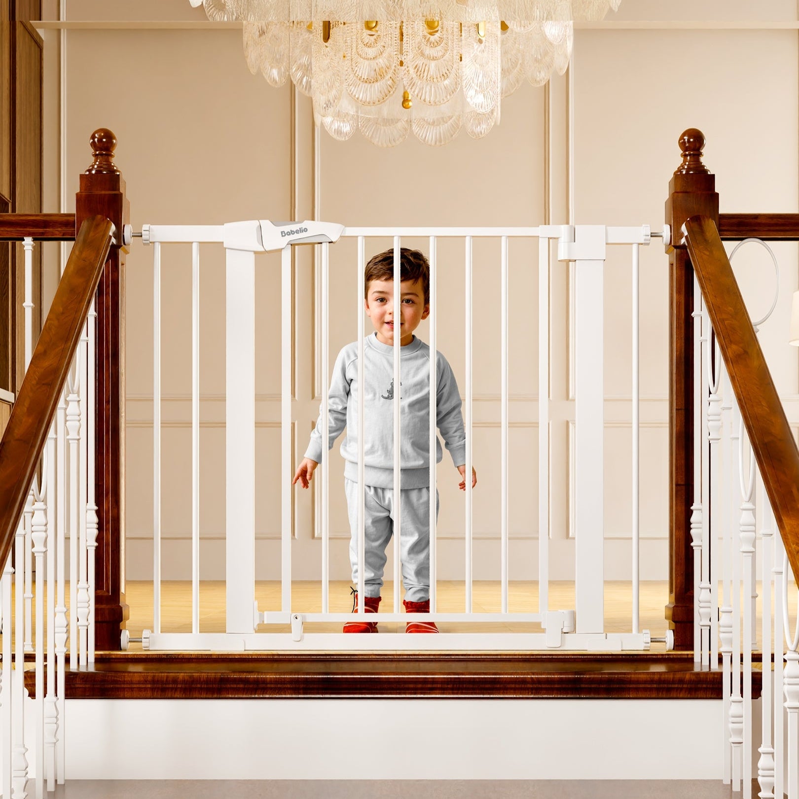 Babelio Upgraded 29-43"W Magnetic Auto-Close Baby Gate | Protectors