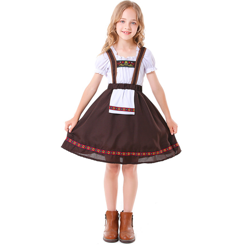 Tiny Cuddling German Bavarian Traditional Folk Festival Dress for Girls