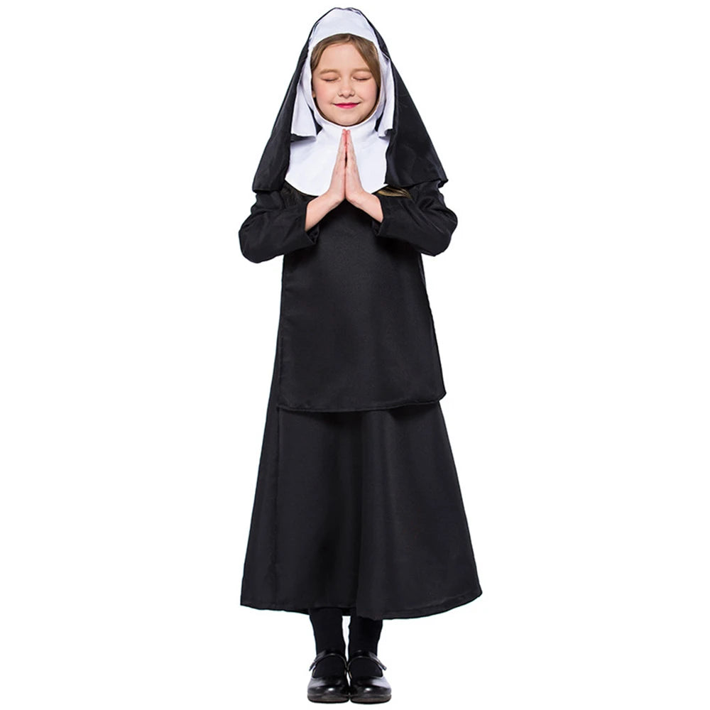 Tiny Cuddling Black Nun Costume for Kids | 2024 Halloween Costume