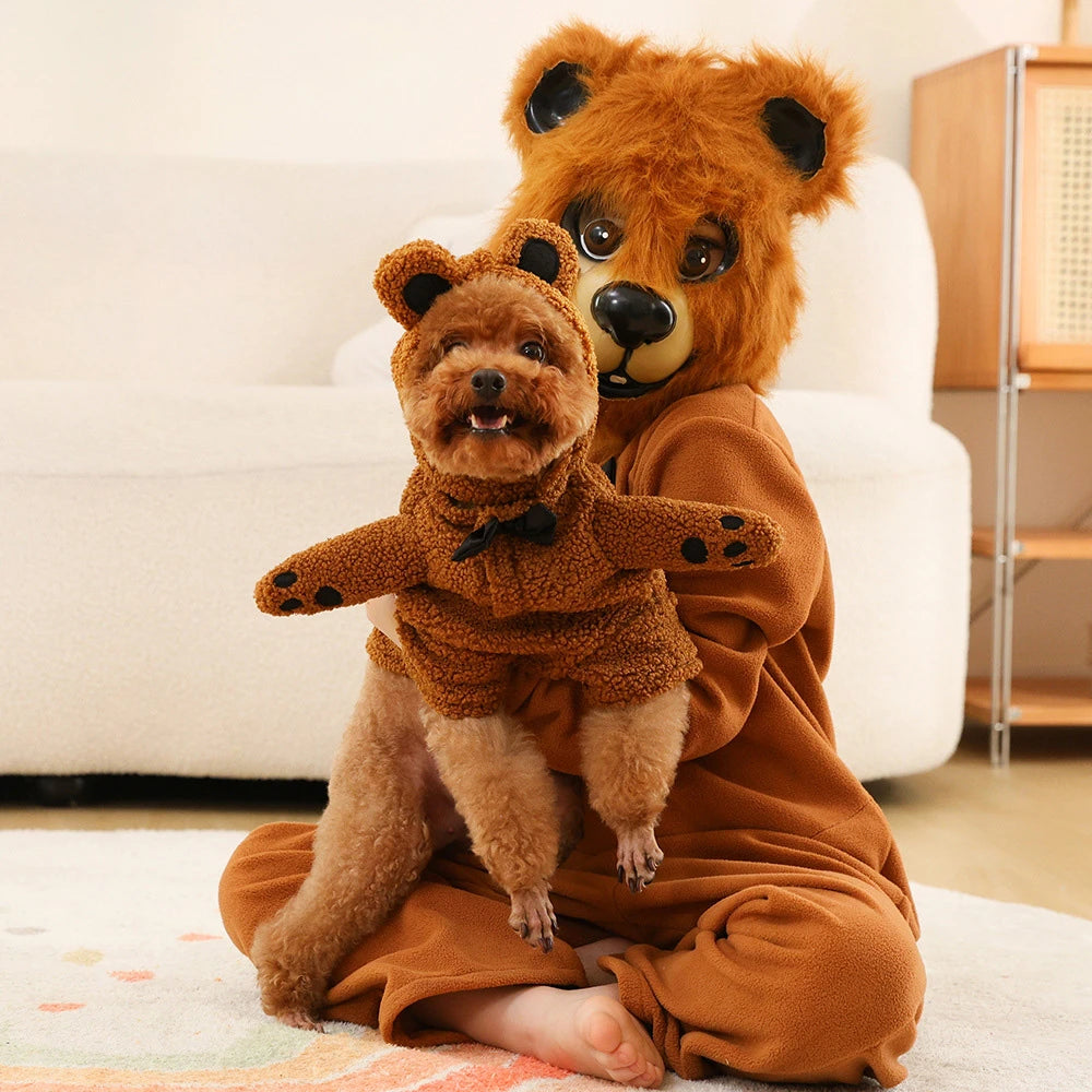 Tiny Cuddling Family Brown Bear Party Costume for Kids & Dogs | 2024 Halloween Costume