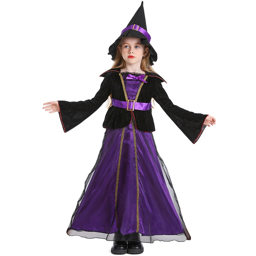 Tiny Cuddling Witch Long Dress with Cape | 2024 Halloween Costume