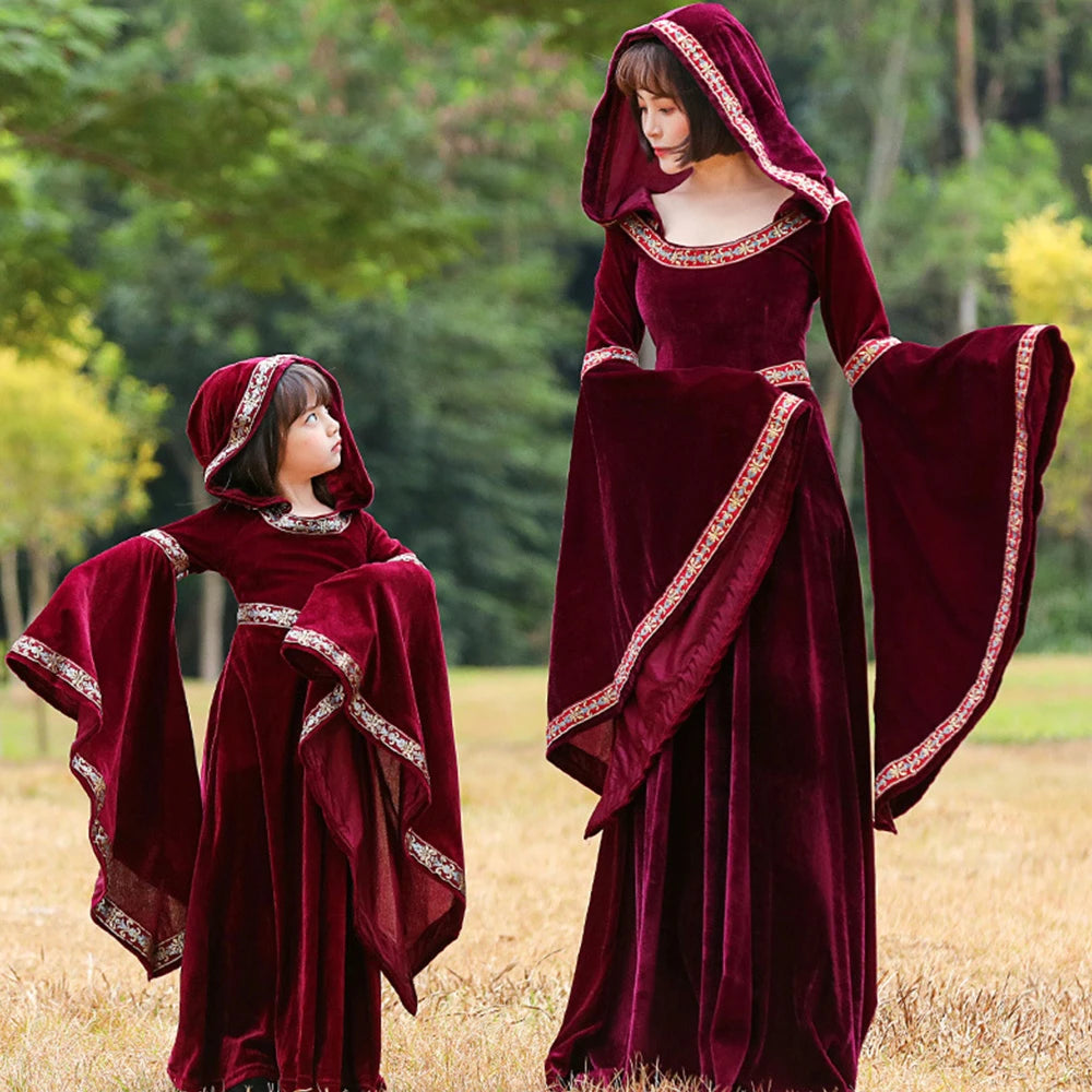 Tiny Cuddling Little Red Riding Hood Vampire Witch Family Matching Costume | 2024 Halloween Costume