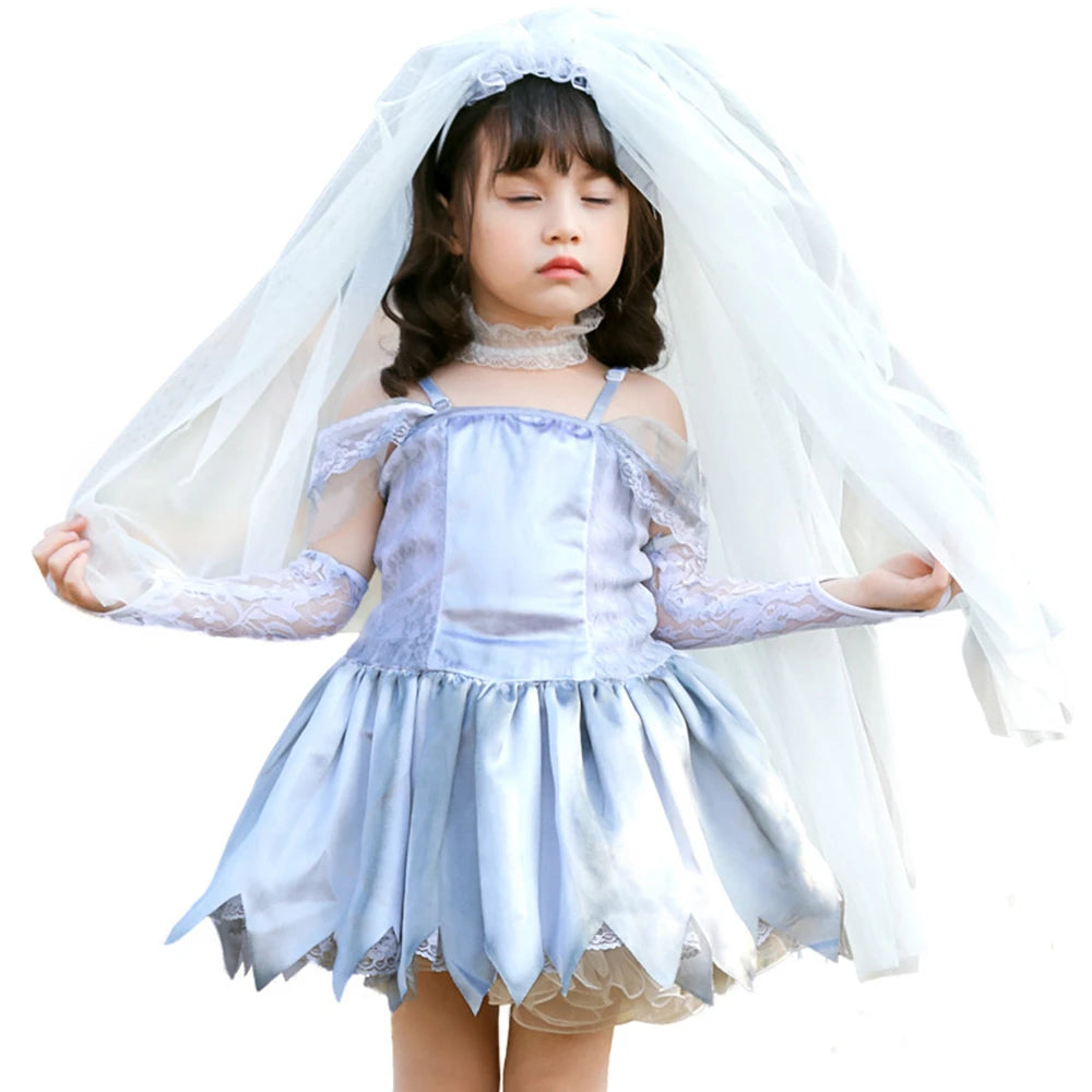 Tiny Cuddling Unique Bridal Veil Cosplay Costume | 2024 Halloween Costume