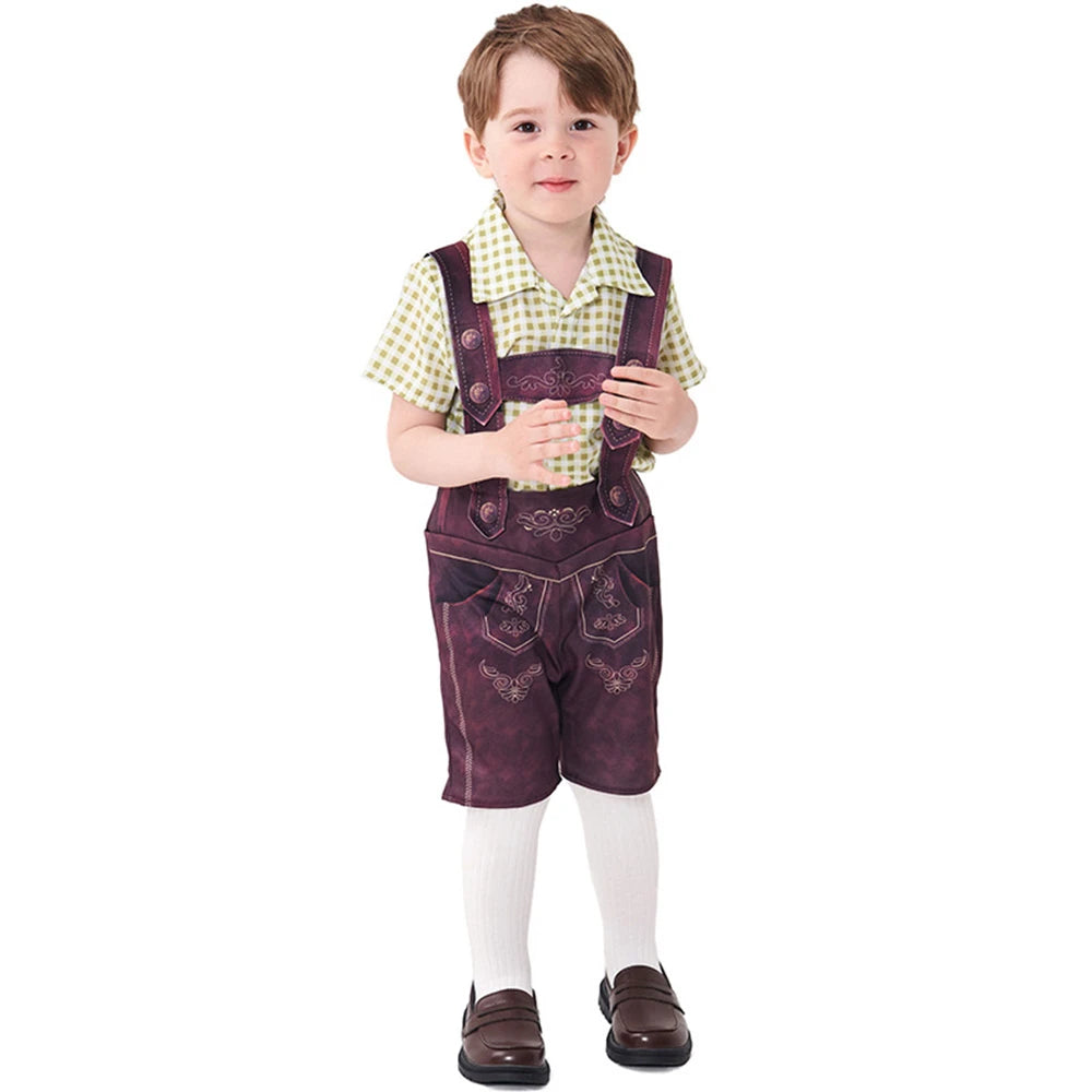 Tiny Cuddling Cute Plaid Suspender Performance Outfit (Multiple Colors) | 2024 Halloween Costume