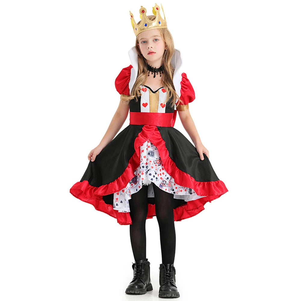 Tiny Cuddling Queen of Hearts Costume with Crown and Necklace | 2024 Halloween Costume