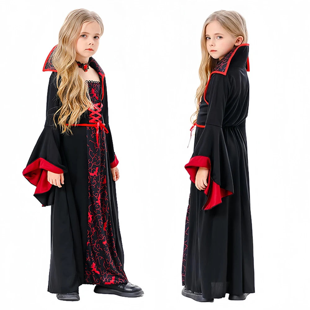 Tiny Cuddling Witch Dress with Bloodstains for Girls | 2024 Halloween Costume