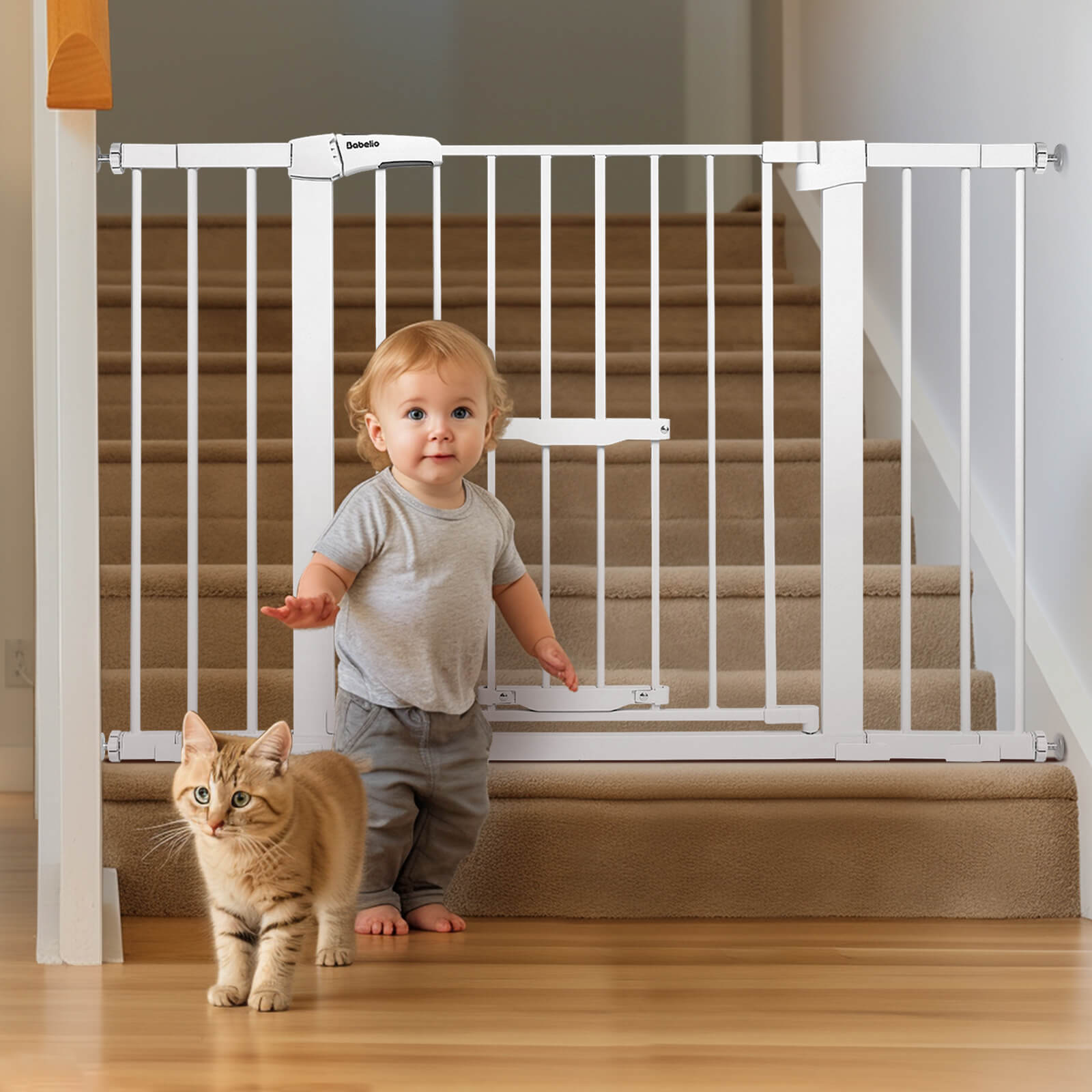 Adjustable baby gate with door hotsell