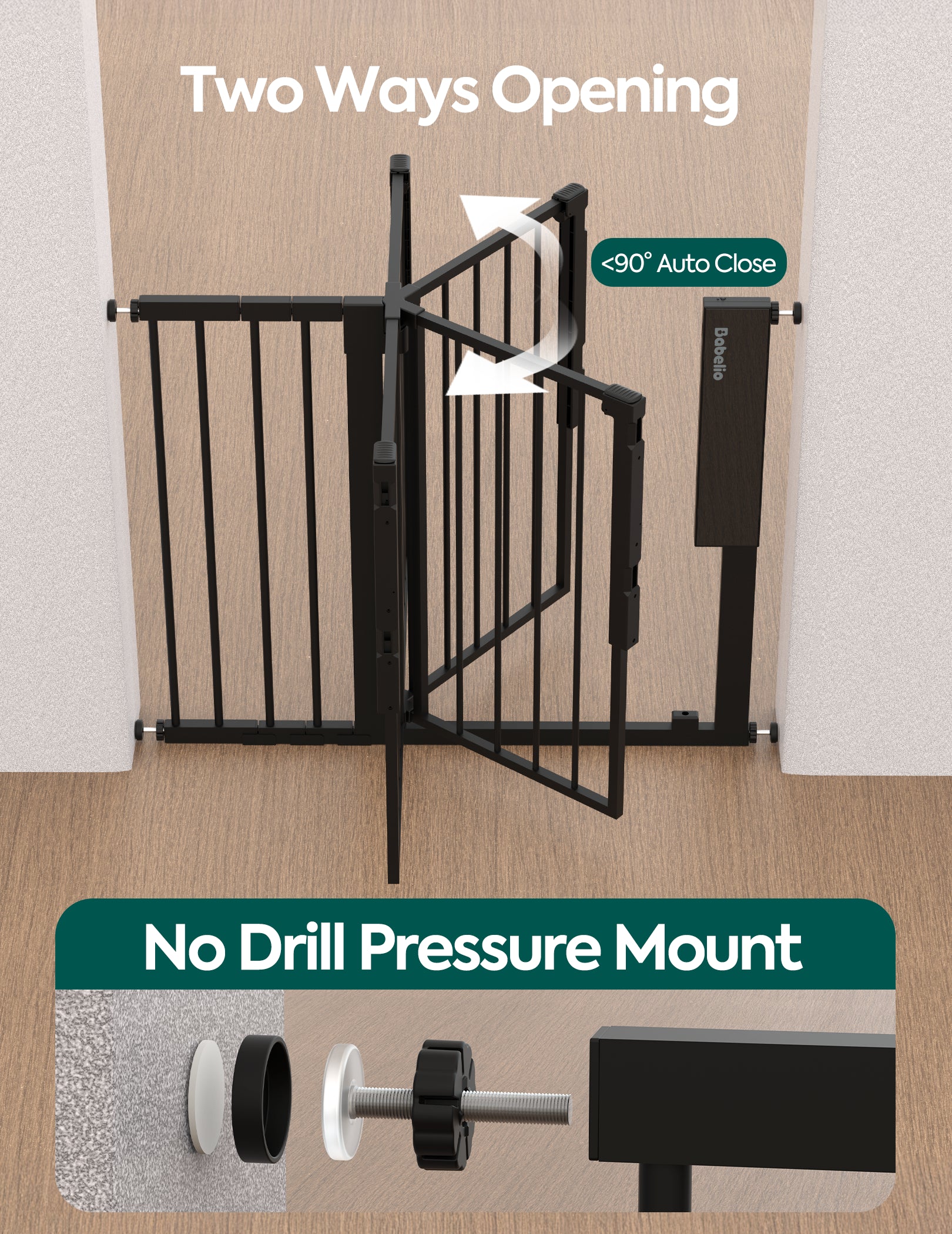 Sensepass | Smart Baby Gate with Infrared Auto-Unlock & Alarm