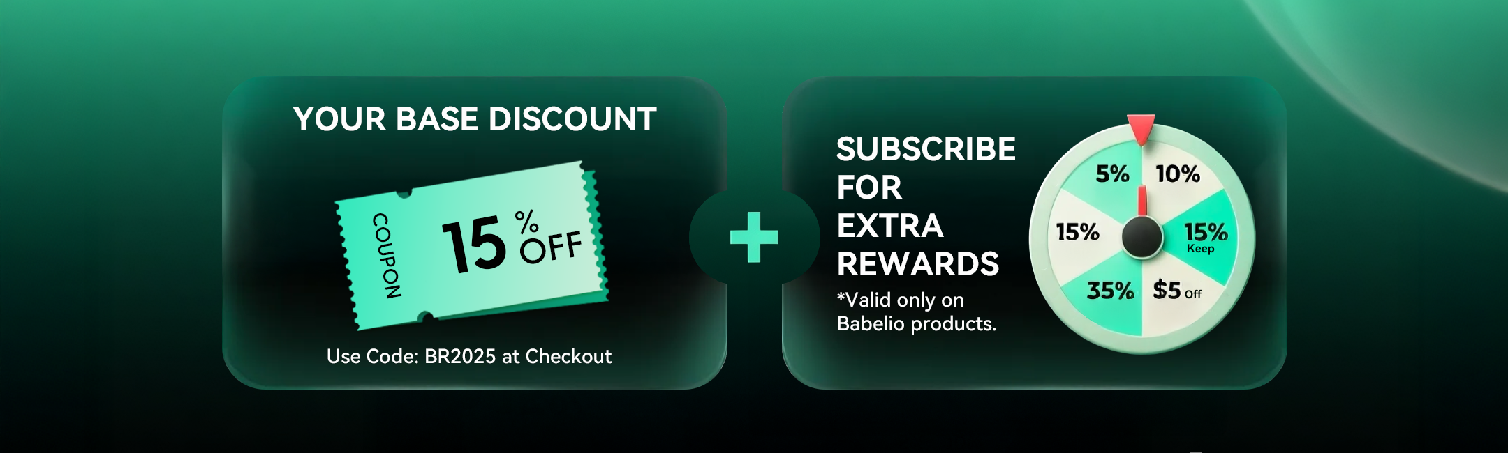 Babelio Black Friday Discount Banner. including 15%OFF and extra rewards up to 50% OFF