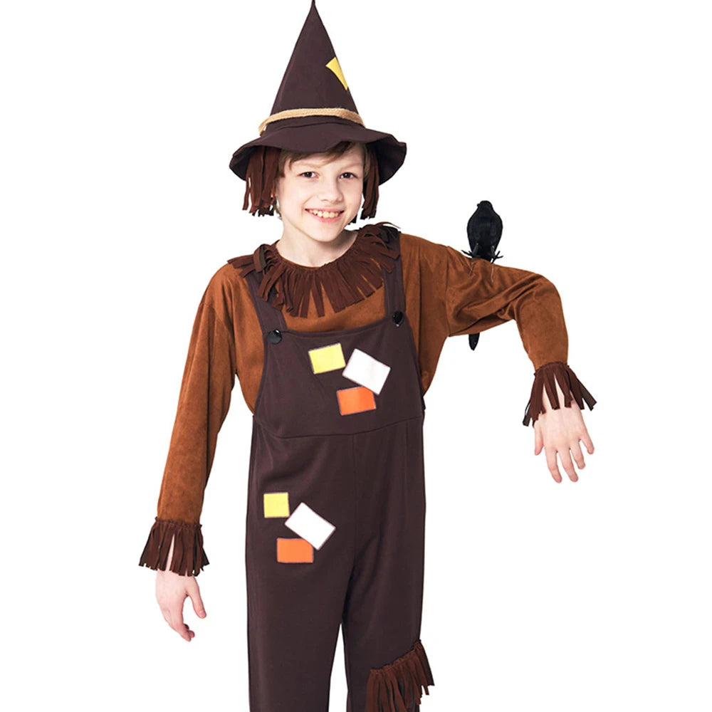 Tiny Cuddling Brown Scarecrow Costume for Kids | 2024 Halloween Costume