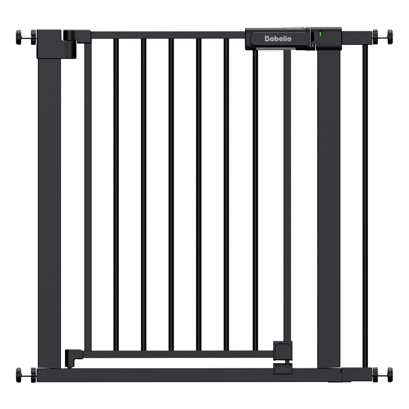 Black metal gate with 'Dabello' branding on a white background#Color_Black