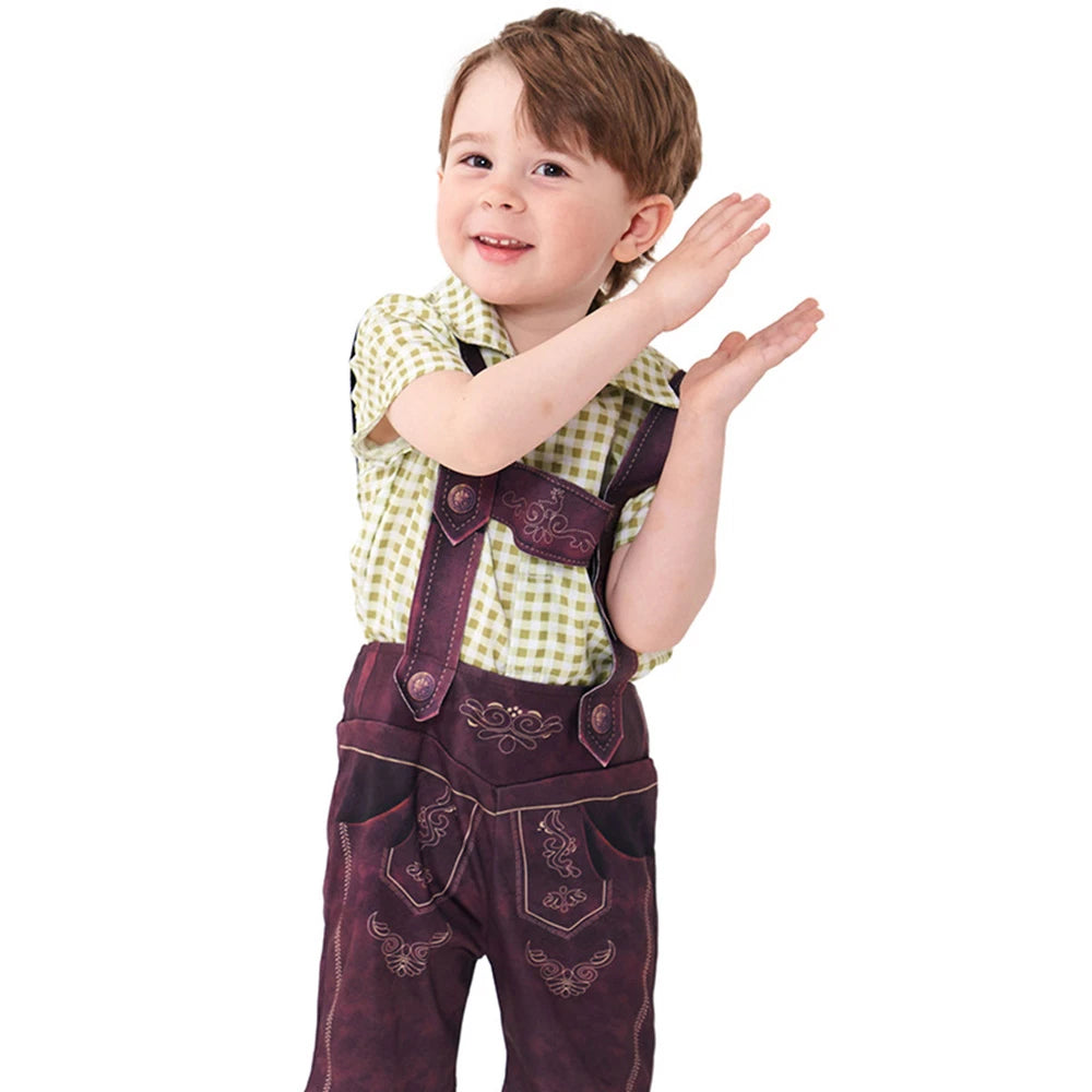 Tiny Cuddling Cute Plaid Suspender Performance Outfit (Multiple Colors) | 2024 Halloween Costume