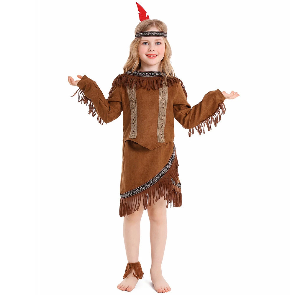 Tiny Cuddling Native American Chief Costume for Girls | 2024 Halloween Costume