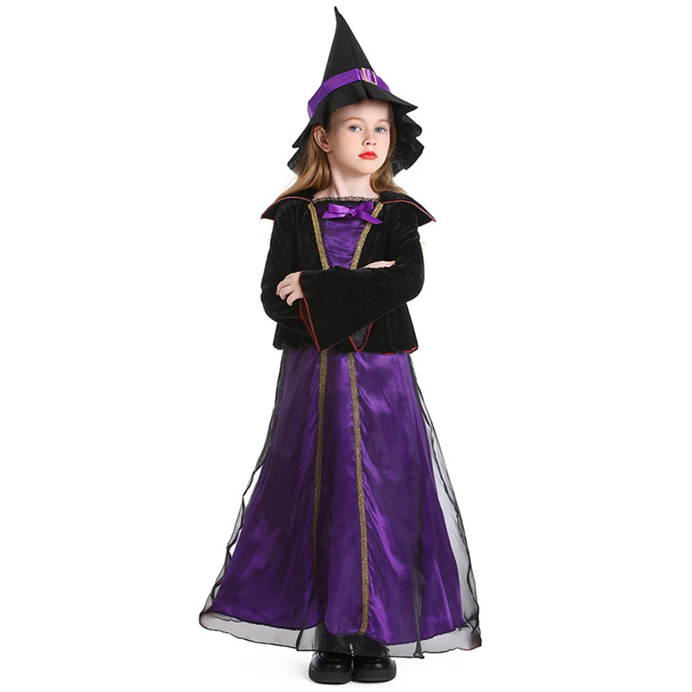 Tiny Cuddling Witch Long Dress with Cape | 2024 Halloween Costume