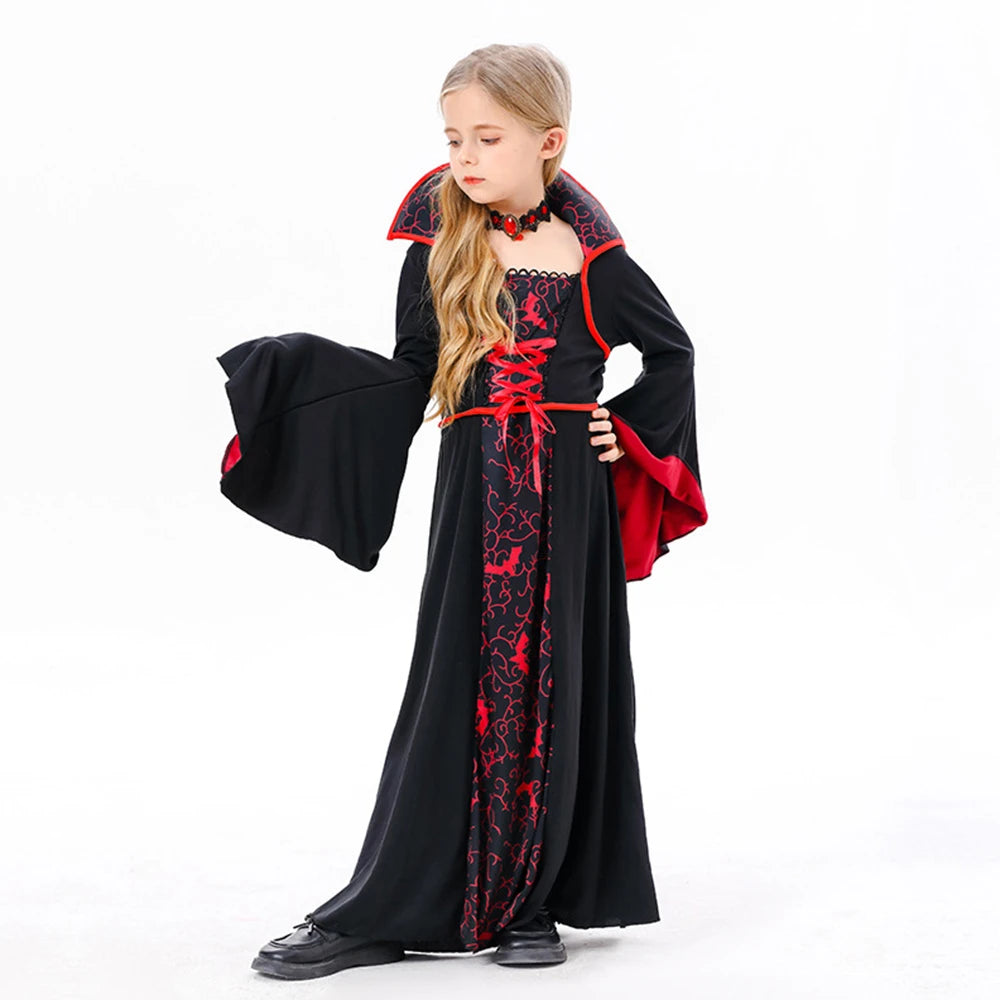 Tiny Cuddling Witch Dress with Bloodstains for Girls | 2024 Halloween Costume