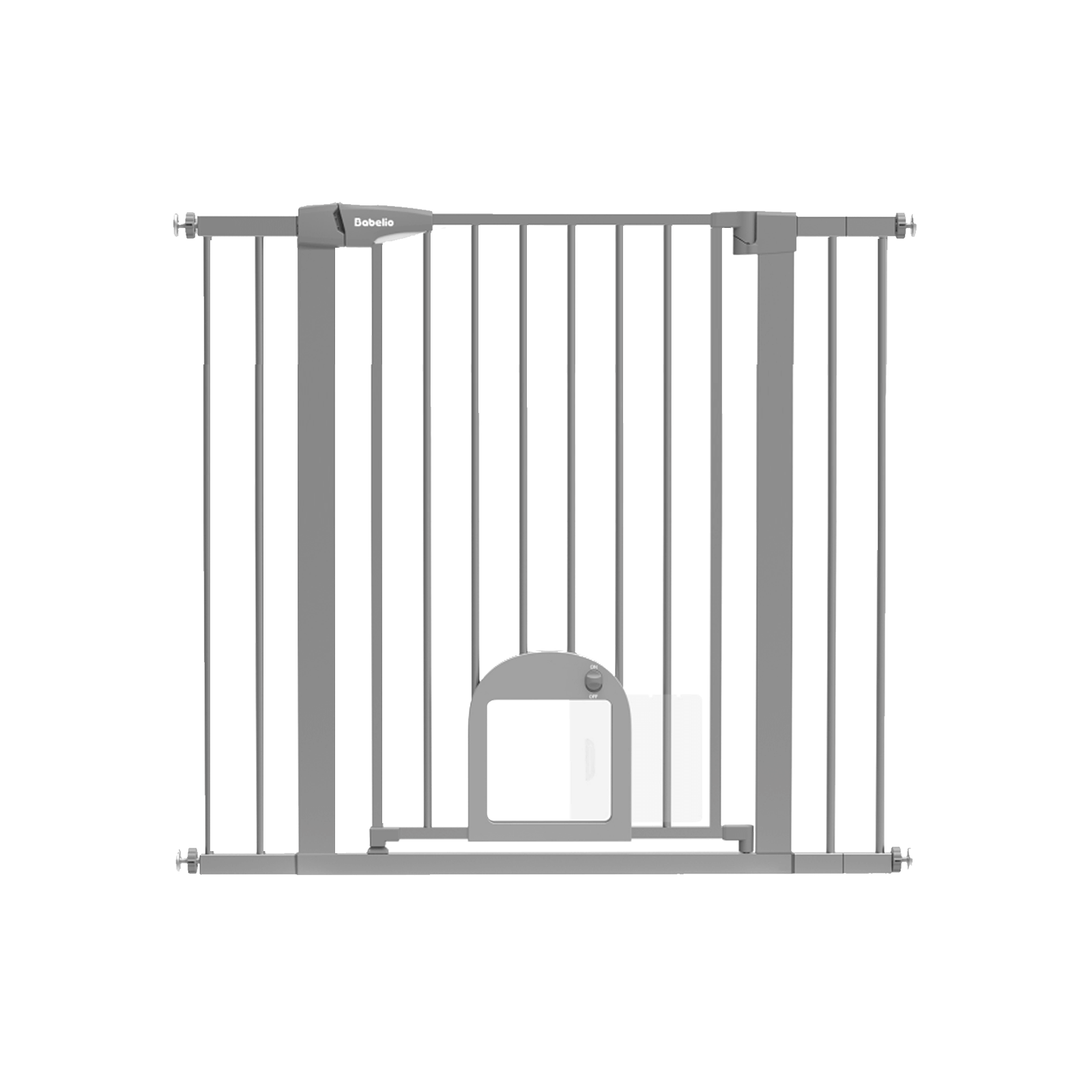 Babelio 36" High Baby Gate with Adjustable Cat Door – Auto-Close, 29-43" Wide, Ideal for Stairs and Doorways, Durable Design